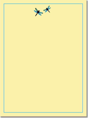 STATIONERY BLUE DRAGONFLIES